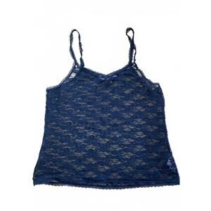 La Vie en Rose Black Fairy Lace Camisole Tank Lingerie Whimsygoth Size L